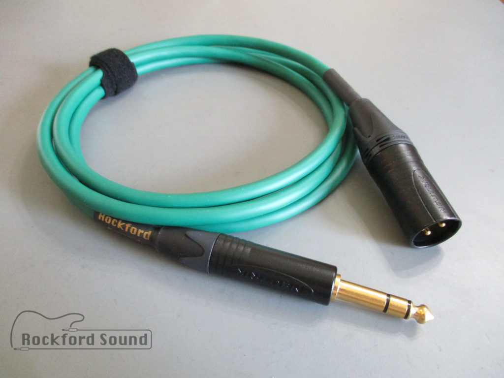 Mogami Green W2549 Neglex Studio Balanced Cable Gold XLR Male ¼ TRS