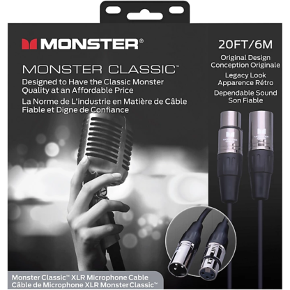 Monster Cable Classic Microphone Cable, XLR Male to XLR Female, 20 feet - Image 2