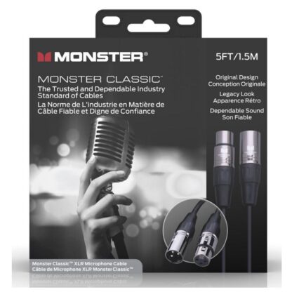 Monster Cable Classic Microphone Cable, XLR Male to XLR Female, 5 feet - Image 2