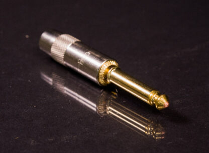 G&H Plugs – BFQPNGG, ¼” Quiet Plug, Gold Plug w/ Nickel Housing