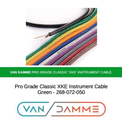 Van Damme Pro Grade Classic XKE Instrument Cable, Green, 268-072-050 - Bulk, Per Foot