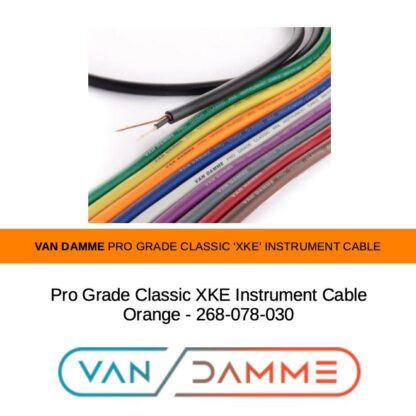 Van Damme Pro Grade Classic XKE Instrument Cable, Orange, 268-078-030 - Bulk, Per Foot