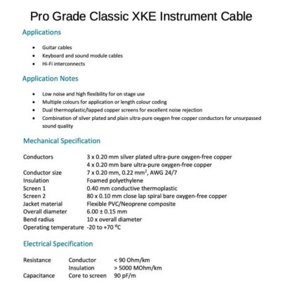 Van Damme Pro Grade Classic XKE Instrument Cable, Brown, 268-082-010 - Bulk, Per Foot - Image 2