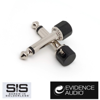 evidence audio screw in solderless sis angled plug black