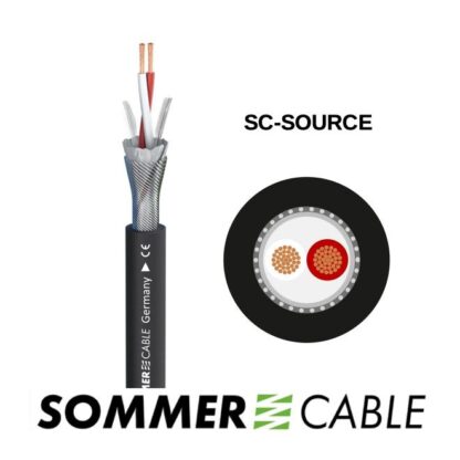 Sommer SC-Source Microphone Cable, 200-0101, Black - Bulk cable, per foot