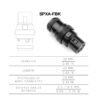 Squareplug SPXA-FBK, Low Profile Angled Heavy Duty Female 3 Pin XLR Plug, Black - Image 4