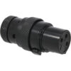 Squareplug SPXA-FBK, Low Profile Angled Heavy Duty Female 3 Pin XLR Plug, Black - Image 3