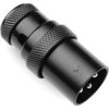 Squareplug SPXA-MBK, Low Profile Angled Heavy Duty Male 3 Pin XLR Plug, Black