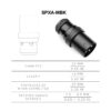 Squareplug SPXA-MBK, Low Profile Angled Heavy Duty Male 3 Pin XLR Plug, Black - Image 3