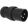 Squareplug SPXA-MBK, Low Profile Angled Heavy Duty Male 3 Pin XLR Plug, Black - Image 5